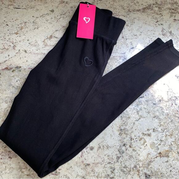 NEW Waydamin Sold Out Basic Black Ribbed Leggings size XS NWT - Picture 1 of 16